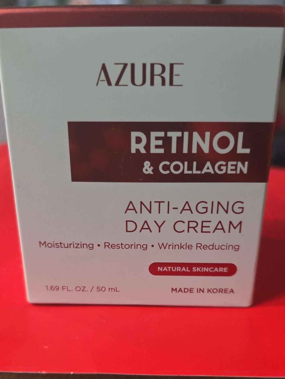 Azure Retinol & Collagen Anti-Aging Day Cream - White/Red